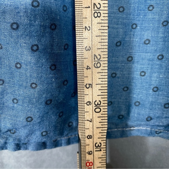 G Star Raw Denim Mens XL Casual Blue Chambray Button Down Shirt Dual Pocket - Picture 3 of 9